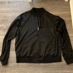 Uniqlo Black Satin Bomber Jacket